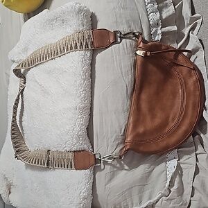 Anthropologie leather crossbody
